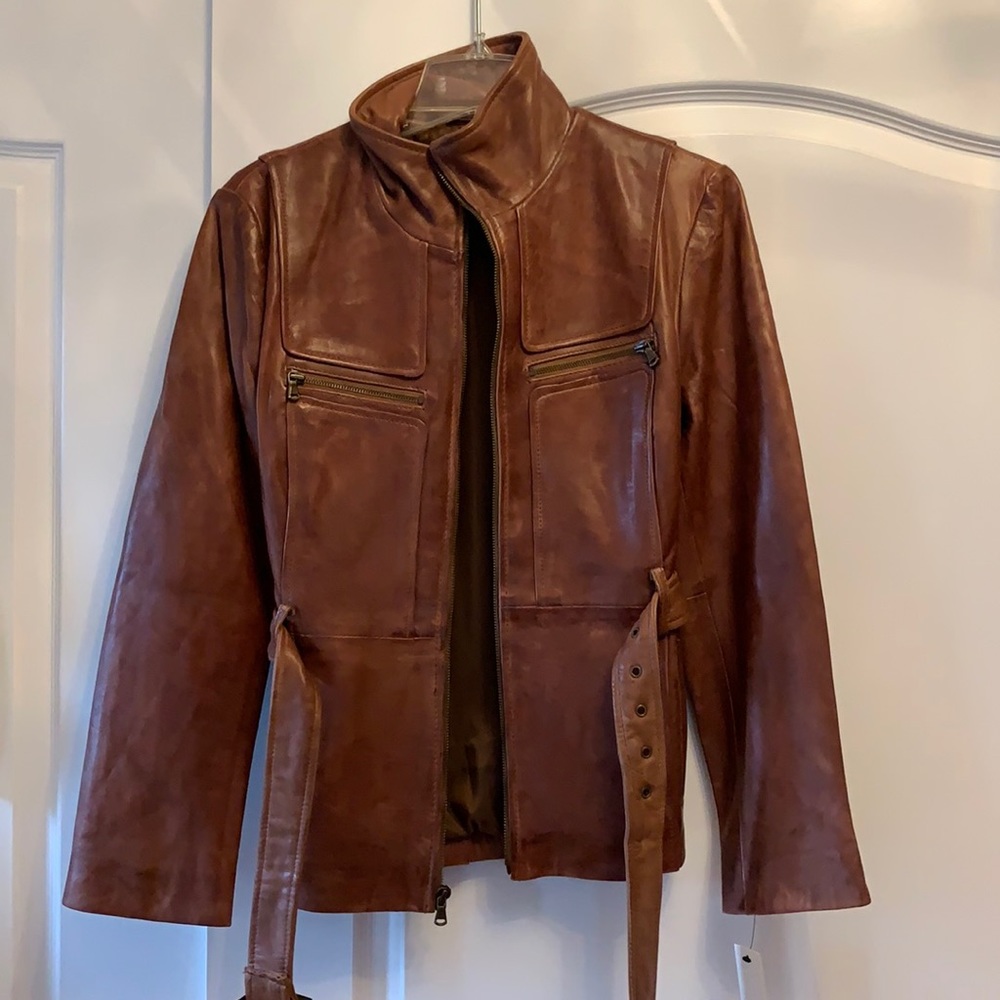 Brown (CED) Leather Jacket great for FALL!!